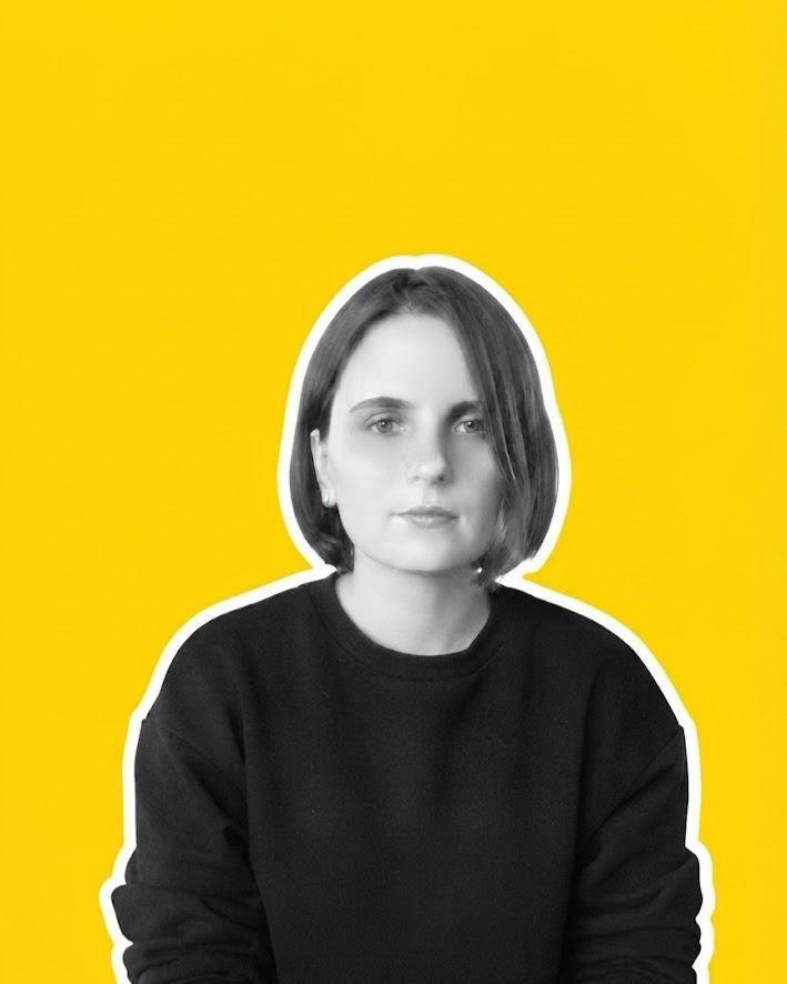 Victoria Ignatyeva, UX/UI дизайнер, чёрно-белый портрет